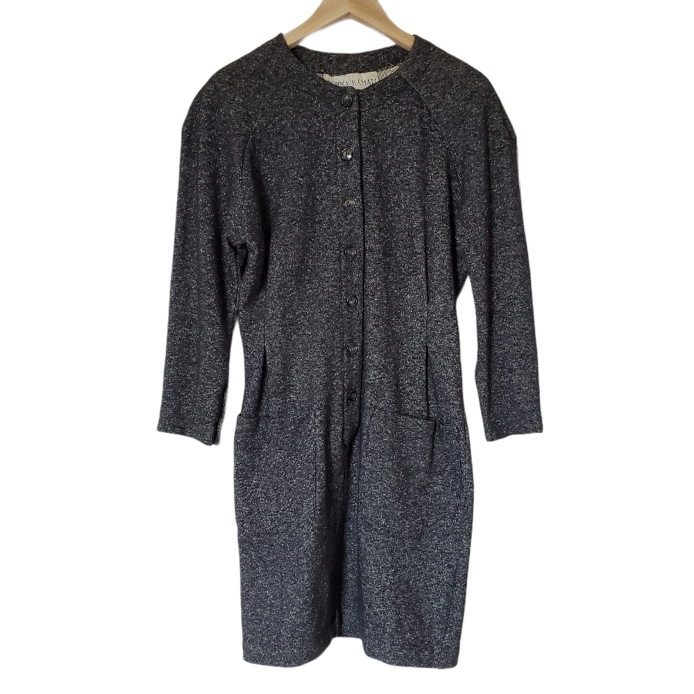 Vintage VTG Norma Kamali sweatshirt pocket dress